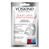 Yoskine Geisha Mask Sakura, srebrna maska na tkaninie, odżywcza i ujędrniająca, 20 ml - miniaturka zdjęcia produktu