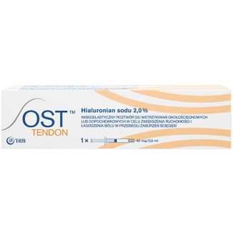 OST Tendon 40 mg/2 ml, hialuronian sodu 2,0%, roztwór do iniekcji, 2 ml x 1 ampułkostrzykawka - zdjęcie produktu