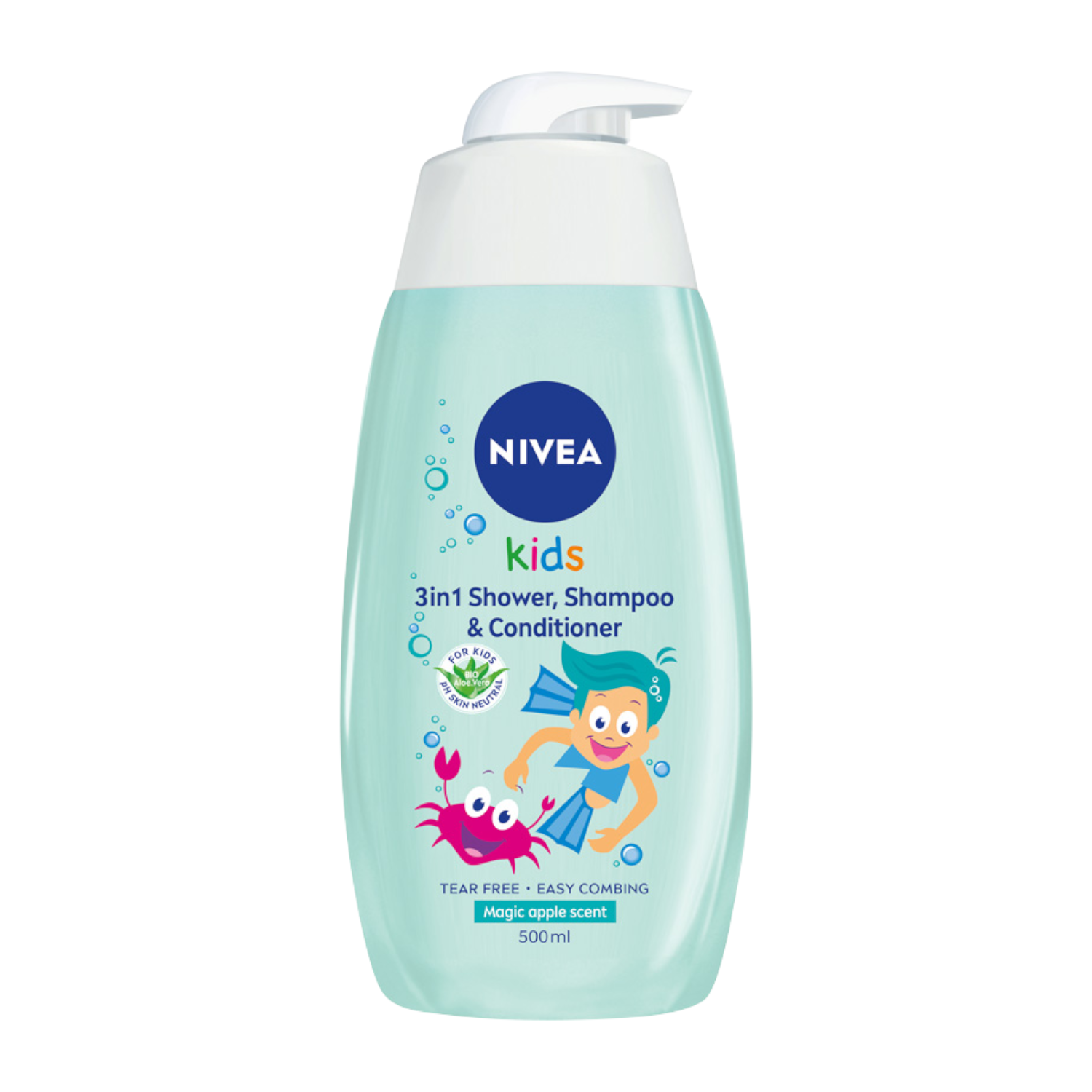 Nivea Nivea Kids, żel do mycia ciała i włosów 2w1 o zapachu jabłkowych karmelków, 500 ml