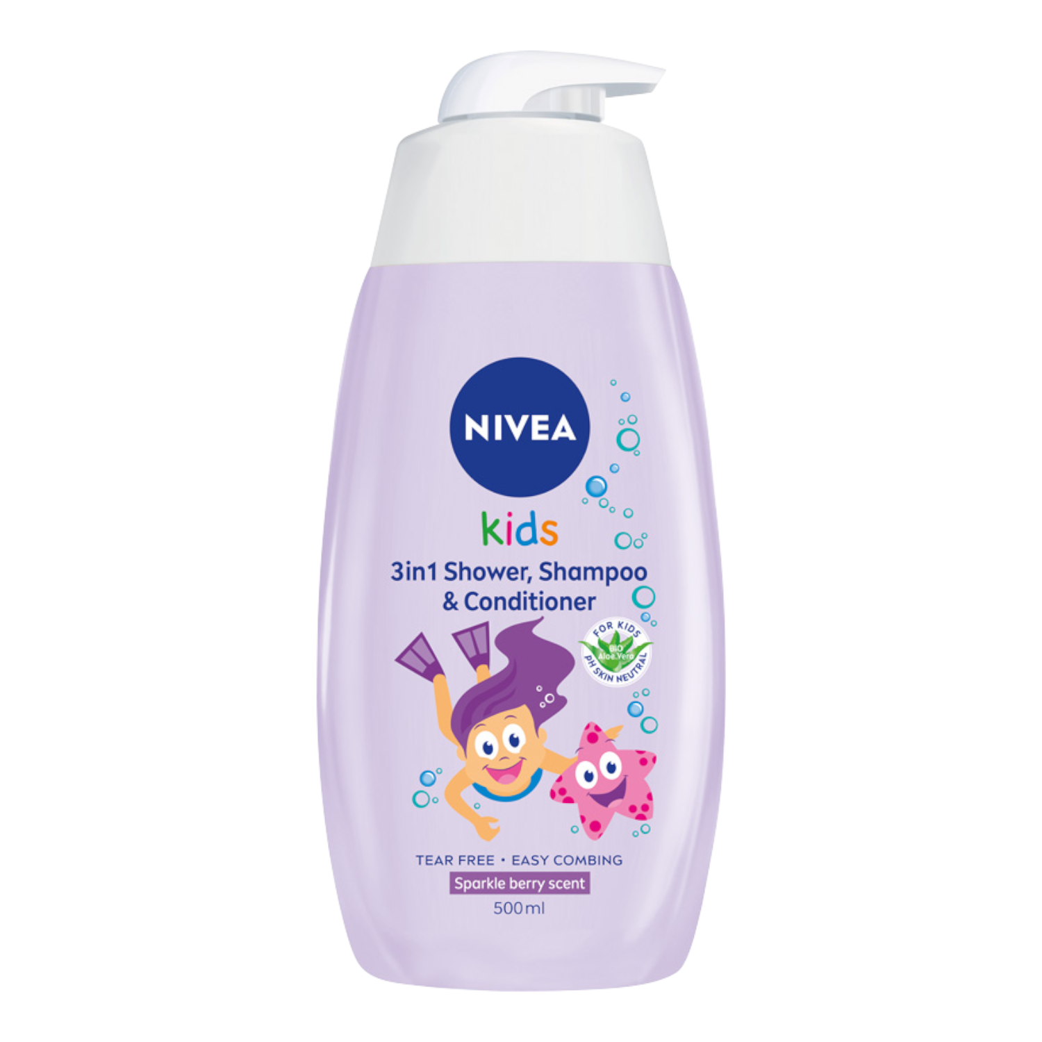 Nivea Nivea Kids, żel do mycia ciała i włosów z odżywką 3w1 o zapachu owocowych karmelków, 500 ml