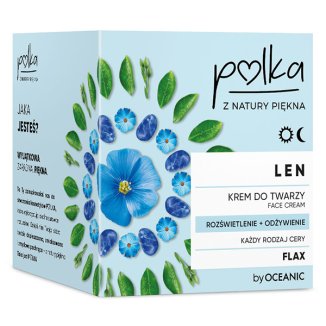 Polka, krem do twarzy, len, rozświetlenie + odżywienie, na dzień i noc, 50 ml - 2 Polka, krem do twarzy, len, rozświetlenie + odżywienie, na dzień i noc, 50 ml - 2 - zdjęcie produktu