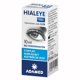 Hialeye Free 0,2%, nawilżające krople do oczu, 10 ml - zdjęcie produktu