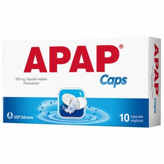 Apap Caps 500 mg, 10 kapsułek miękkich - zdjęcie produktu