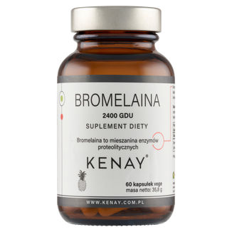 Kenay Bromelaina 2400 GDU, 60 kapsułek - zdjęcie produktu