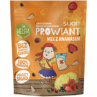 Helpa Suchy Prowiant, owoce liofilizowane do chrupania, truskawka, ananas, czarna porzeczka, wiśnia, 10 g - zdjęcie produktu