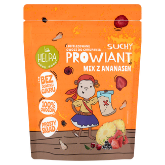 Helpa Suchy Prowiant, owoce liofilizowane do chrupania, truskawka, ananas, czarna porzeczka, wiśnia, 10 g - zdjęcie produktu