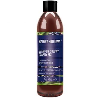 Barwa Ziołowa, szampon ziołowy, czarny bez, do włosów siwych i blond, 250 ml - zdjęcie produktu