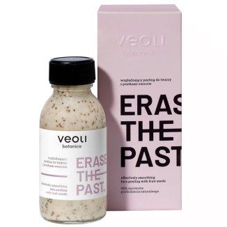 Veoli Botanica Erase The Past, wygładzający peeling do twarzy z pestkami owoców, 90 ml - zdjęcie produktu