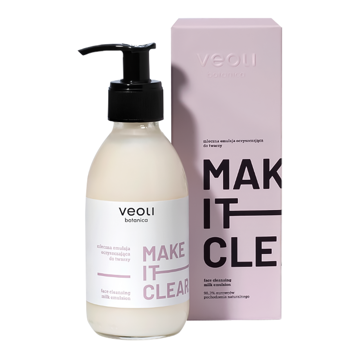 Nieznana Veoli Botanica Make It Clear, mleczna emulsja oczyszczająca do twarzy, 200 ml