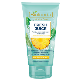 Bielenda Fresh Juice, peeling enzymatyczny do twarzy z bioaktywną wodą cytrusowa, 150 g - zdjęcie produktu