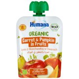 Humana, Organic mus, dynia i marchewka w owocach, po 8 miesiącu życia, 90 g - miniaturka zdjęcia produktu
