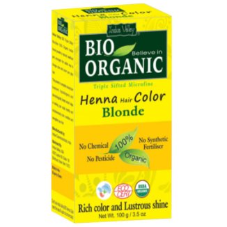 Indus Valley, Bio Organic, henna, farba do włosów na bazie henny, blond, 100 g - zdjęcie produktu
