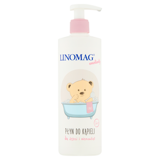 Linomag Emolienty, płyn do kąpieli dla dzieci i niemowląt od 7 miesiąca, 400 ml - zdjęcie produktu