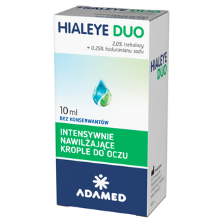 Hialeye Duo, intensywnie nawilżające krople do oczu, 10 ml - zdjęcie produktu