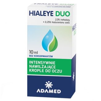 Hialeye Duo, intensywnie nawilżające krople do oczu, 10 ml - zdjęcie produktu