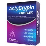 AntyGrypin Complex 500 mg + 200 mg + 4 mg, 10 tabletek musujących - miniaturka zdjęcia produktu