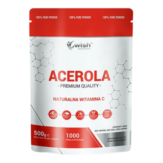 Wish Acerola, naturalna witamina C, 500 g - zdjęcie produktu