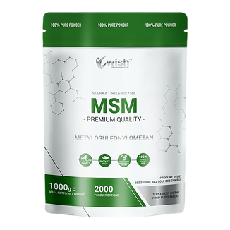 Wish MSM, siarka organiczna, 1000 g - zdjęcie produktu