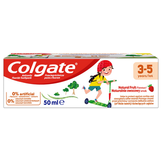 Colgate Kids, pasta do zębów dla dzieci, truskawkowa, 3-5 lat, 50 ml - zdjęcie produktu
