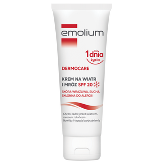 Emolium Dermocare, krem na wiatr i mróz, od 1 dnia życia, SPF 20, 75 ml - zdjęcie produktu