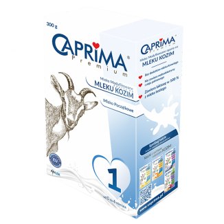 Caprima Premium 1, mleko początkowe oparte na mleku kozim, od urodzenia, 300 g USZKODZONE OPAKOWANIE Caprima Premium 1, mleko początkowe oparte na mleku kozim, od urodzenia, 300 g USZKODZONE OPAKOWANIE - zdjęcie produktu