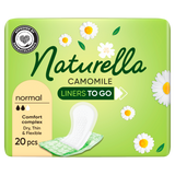 Naturella To Go, wkładki higieniczne, rumianek, Plus, 20 sztuk - miniaturka zdjęcia produktu