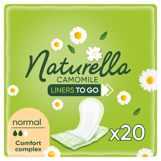 Naturella To Go, wkładki higieniczne, rumianek, Plus, 20 sztuk - zdjęcie produktu