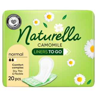 Naturella To Go, wkładki higieniczne, rumianek, Plus, 20 sztuk - zdjęcie produktu