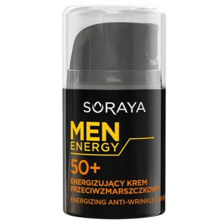 Soraya Men Energy, krem energetyzujący, przeciwzmarszczkowy 50+, 50 ml - zdjęcie produktu