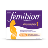 Femibion 1 Wczesna ciąża, do 12 tygodnia ciąży, 28 tabletek - miniaturka zdjęcia produktu