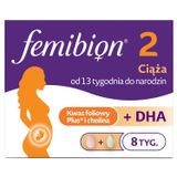 Femibion 2 Ciąża od 13 do 40 tygodnia, Kwas Foliowy Plus, 56 tabletek + 56 kapsułek - miniaturka zdjęcia produktu