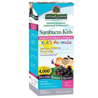 Nature's Answer, Sambucus Kids, czarny bez, o smaku wiśniowym, 240 ml - zdjęcie produktu