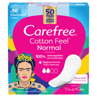 Carefree Cotton Feel Normal, wkładki higieniczne, bezzapachowe, 56 sztuk Carefree Cotton Feel Normal, wkładki higieniczne, bezzapachowe, 56 sztuk - zdjęcie produktu