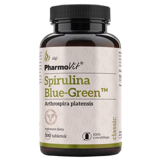 PharmoVit Spirulina Blue-Green, 500 tabletek - zdjęcie produktu