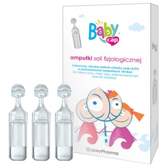 BabyCap, sól fizjologiczna NaCl, 5 ml x 10 ampułek USZKODZONE OPAKOWANIE - zdjęcie produktu