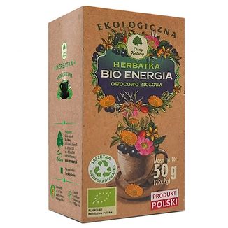 Dary Natury Bio Energia, herbatka ekologiczna, owocowo-ziołowa, 2 g x 25 saszetek - zdjęcie produktu