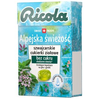 Ricola Alpejska świeżość, szwajcarskie cukierki ziołowe, bez cukru, 27,5 g - zdjęcie produktu