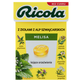 Ricola Melisa, szwajcarskie cukierki ziołowe, bez cukru, 27,5 g - miniaturka zdjęcia produktu