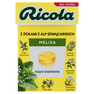 Ricola Melisa, szwajcarskie cukierki ziołowe, bez cukru, 27,5 g - zdjęcie produktu