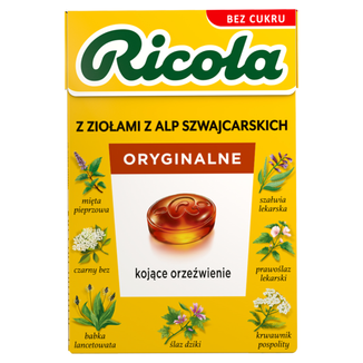 Ricola Oryginalne Ziołowe, szwajcarskie cukierki ziołowe, bez cukru, 27,5 g - zdjęcie produktu