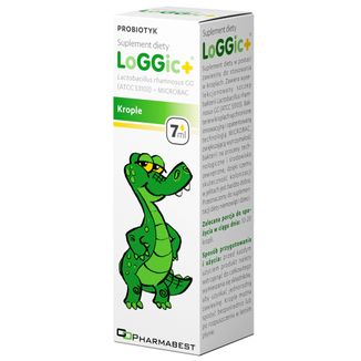 Pharmabest LoGGic+, krople doustne, od urodzenia, 7 ml USZKODZONE OPAKOWANIE Pharmabest LoGGic+, krople doustne, od urodzenia, 7 ml USZKODZONE OPAKOWANIE - zdjęcie produktu