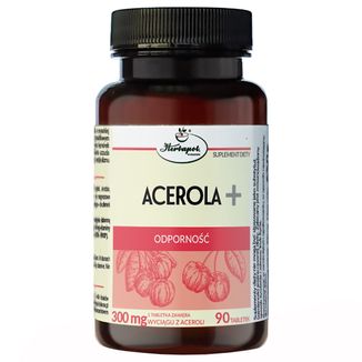 Herbapol Acerola+, 90 tabletek KRÓTKA DATA - zdjęcie produktu