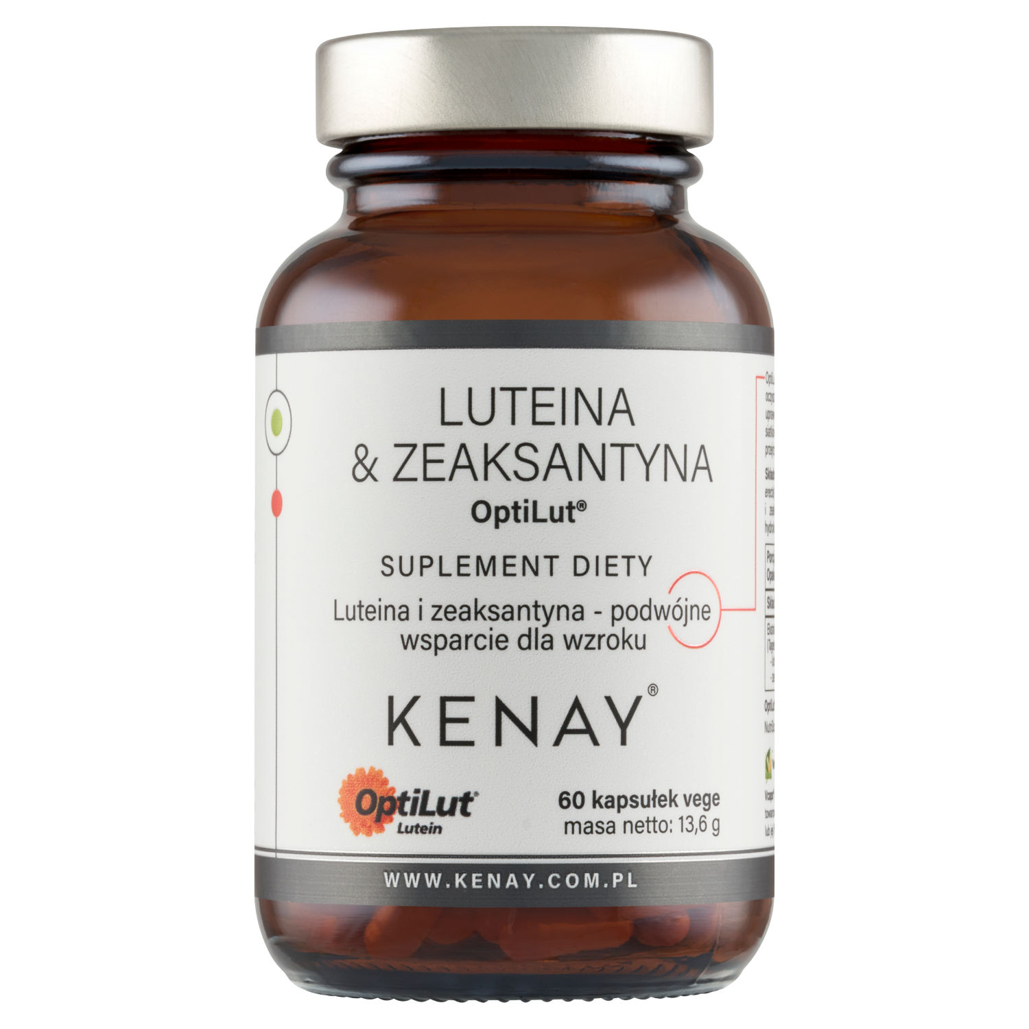 Complément Alimentaire Kenay Lutein & Zeaxanthin OptiLut – 600 Mg, Boîte De 60 Capsules