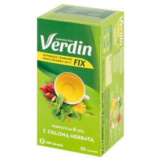 Verdin Fix z zieloną herbatą, 20 saszetek KRÓTKA DATA - zdjęcie produktu