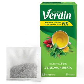 Verdin Fix z zieloną herbatą, 20 saszetek - zdjęcie produktu