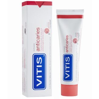 Vitis Anticaries, pasta do zębów przeciw próchnicy, smak miętowy, 100 ml USZKODZONE OPAKOWANIE - zdjęcie produktu