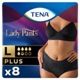 Tena Lady Pants Noir, majtki chłonne, rozmiar L, 95-130 cm, Plus, 8 sztuk - miniaturka zdjęcia produktu