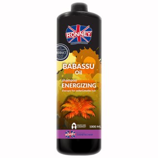 Ronney Babassu Oil, szampon energetyzujący do włosów farbowanych i pozbawionych blasku, 1 l - zdjęcie produktu