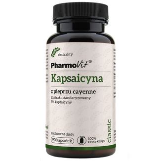 PharmoVit Kapsaicyna z pieprzu kajeńskiego, 90 kapsułek - zdjęcie produktu