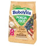 BoboVita Porcja Zbóż Kaszka 7 zbóż, jagoda, jeżyna, jabłko, bezmleczna, bez dodatku cukru, po 8 miesiącu, 170 g - miniaturka zdjęcia produktu